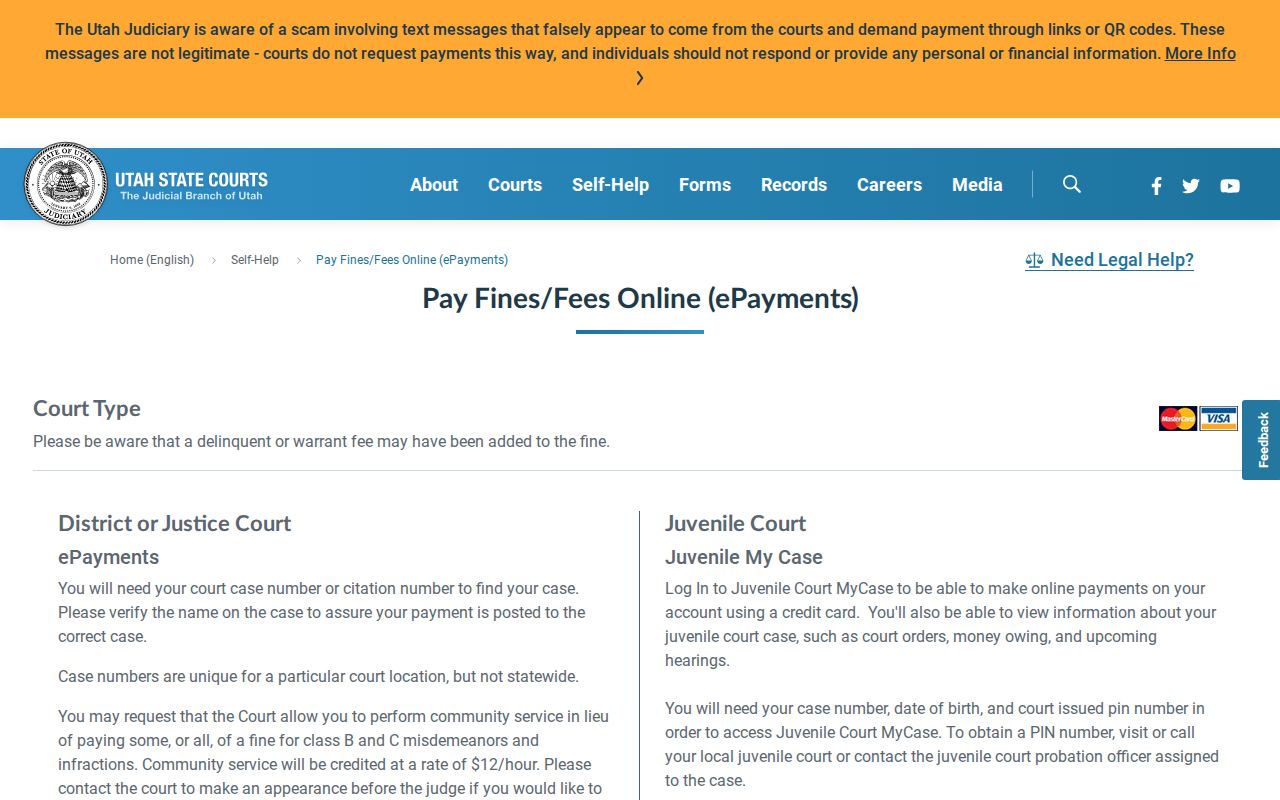 Davis County court record payment search options