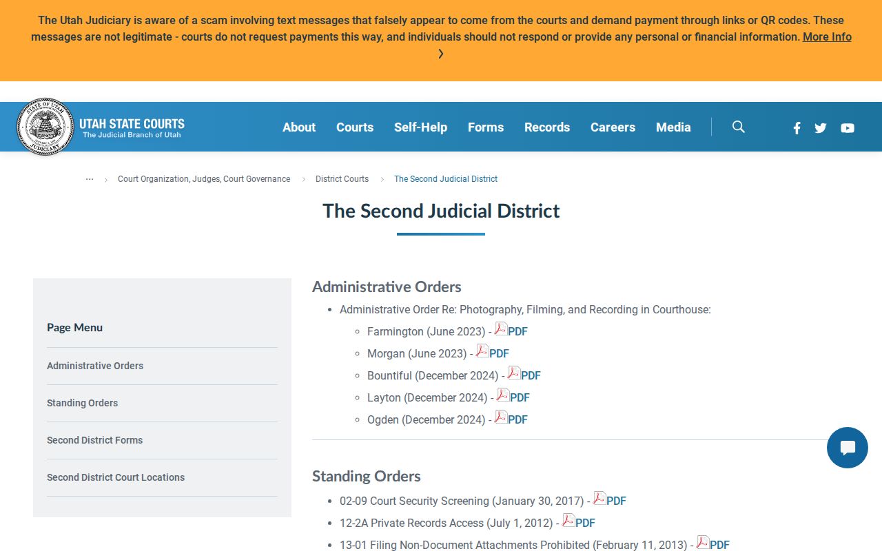 Davis County court docket Second District locations